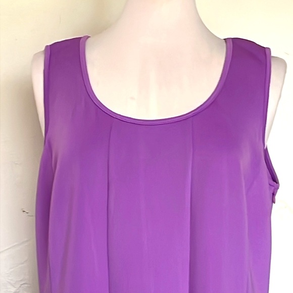 Spense Women Purple Sleeveless Polyester Blend Side Zipper NWT Dress Size 16W - Picture 2 of 15